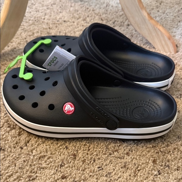 CROCS Shoes - CROCS Unisex Black with White Trim